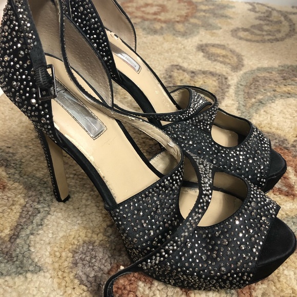 International Concepts Rhinestone Black High Heels Size 9M - Picture 1 of 7